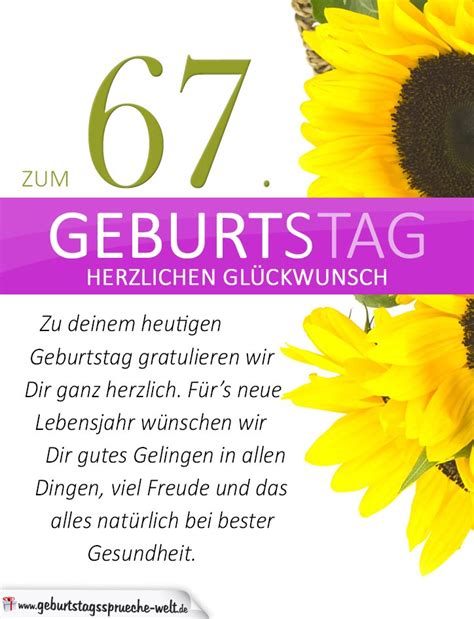 67 geburtstag frau|geburtstagssprueche.